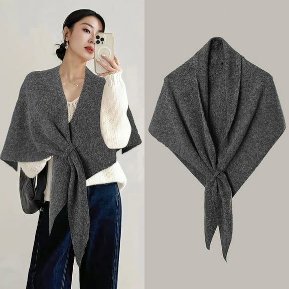 Shawl Wraps for Women, Knitted Cardigan Cape, Solid Color Wool Shoulder Tops, Soft and Cozy Lightweight Scarf for All-Day Comfort, Perfect for Cool Evenings, Versatile Layering for Any Outfit.