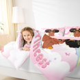 thumbnail image 3 of Castle Fairy Cute Cartoon Black Princess Full Size Bedding Sets 7 Pieces,Magical Castle Rainbow Full Size Bed in a Bag,Pink Gold Blue,Pink Reversible, 3 of 7