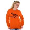 thumbnail image 4 of Cute Haunted House Halloween Bat Sweatshirt for Men or Women Brisco Brands S, 4 of 6