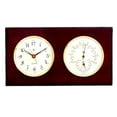 thumbnail image 1 of Bey-Berk International WS219 Brass Quartz Clock &amp; Thermometer with Hygrometer - Mahogany, 1 of 1