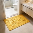 thumbnail image 3 of Heart Shaped Door Mat, Goldfish Pattern Non-Slip Welcome Mat, Gold Velvet Easy Clean Indoor Outdoor Entrance Rug for Holiday Home Decor, 3 of 5