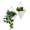 White/2 Pack, variant on Triangle Wall Planter Indoor, Set of 2 Ceramic Hanging Wall Planter, Geometric Succulent Air Plant Holder Vase Flower Cactus Faux Plants Containers, Black Modern Decor for Home and Office