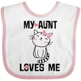 thumbnail image 3 of Inktastic My Aunt Loves Me Kitty Girls Baby Bib, 3 of 4