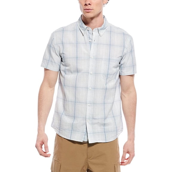 Billy Reid mens Standard Fit Shirt, s, Blue