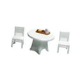 thumbnail image 2 of 3 piezas de mesa y silla pintadas a mano a escala 1/64 con bandeja de comida, escenas en miniatura Blanco, 2 of 9