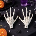 thumbnail image 6 of Halloween Witch Claw Hands 2 Pcs, Plastic Pagan Talons with Mounting Holes, DIY Wreath and Garland Accents for Gothic Halloween Decor, 6 of 7
