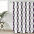 thumbnail image 5 of Purple Grey Shower Curtain, 48" x 72", Medieval Print Waves Geometric Waterproof Bathroom Curtain Washable Shower Curtain Set with 12 Hooks, 5 of 6