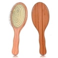 thumbnail image 5 of Wooden Steel Needle Hair Brush Pin Hairbrush Scalp Massage Improve Hair Health Wood Paddle Detangli, 5 of 5