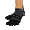 thumbnail image 4 of Injinji Unisex Run Midweight No Show Comfortable Toe Socks, Black/Gray, Sizes, 4 of 6