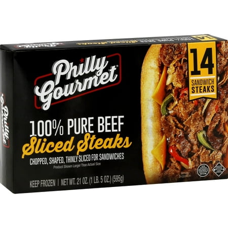 Philly-Gourmet 100% Pure Beef Sandwich Steaks - 14 CT