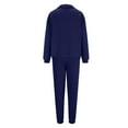 thumbnail image 4 of CFLVAEK Sweatsuits Women 2 Piece Outfit Plus Size Zip Up Long Sleeve Sweatshirts Elastic Waisted Sweatpants Trendy Fall Workout Tracksuits with Pockets Navy XXXXXL, 4 of 6