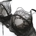 thumbnail image 3 of Fengqque Women's French Sexy Gathering Large Size Bra Set Ultra-Thin Big Breasts Shows Small Collection, 3 of 8