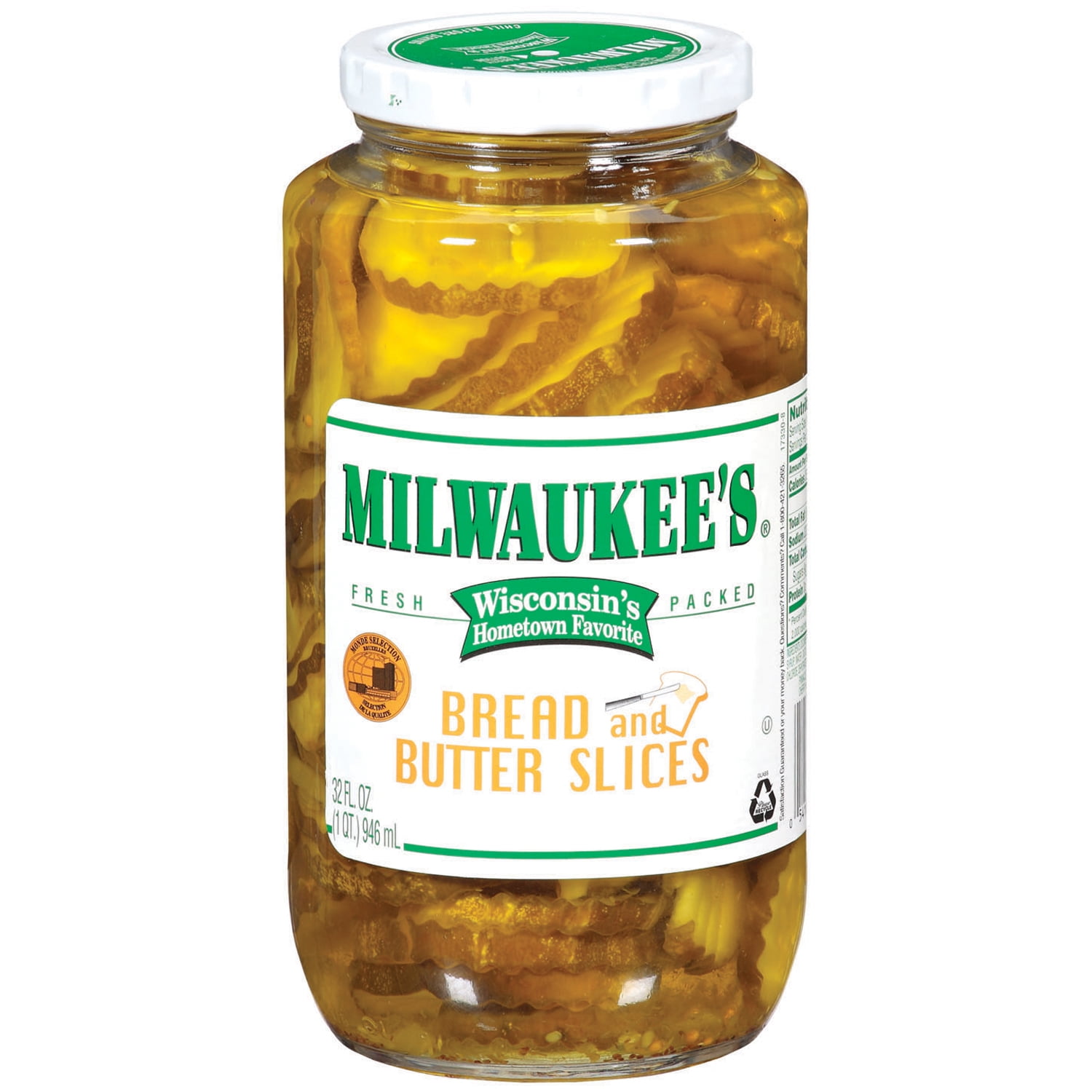 Milwaukee S Pickles Bread And Butter Slices 32 Oz Walmart Com Walmart Com