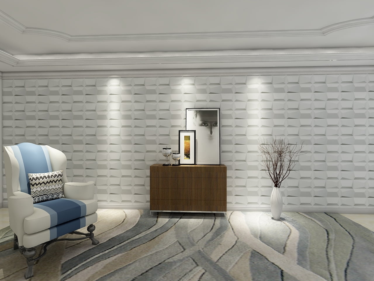 Art3d Brick Design 19.7 in. x 19.7 in. PVC 3D Wall Panel (12-Pack)