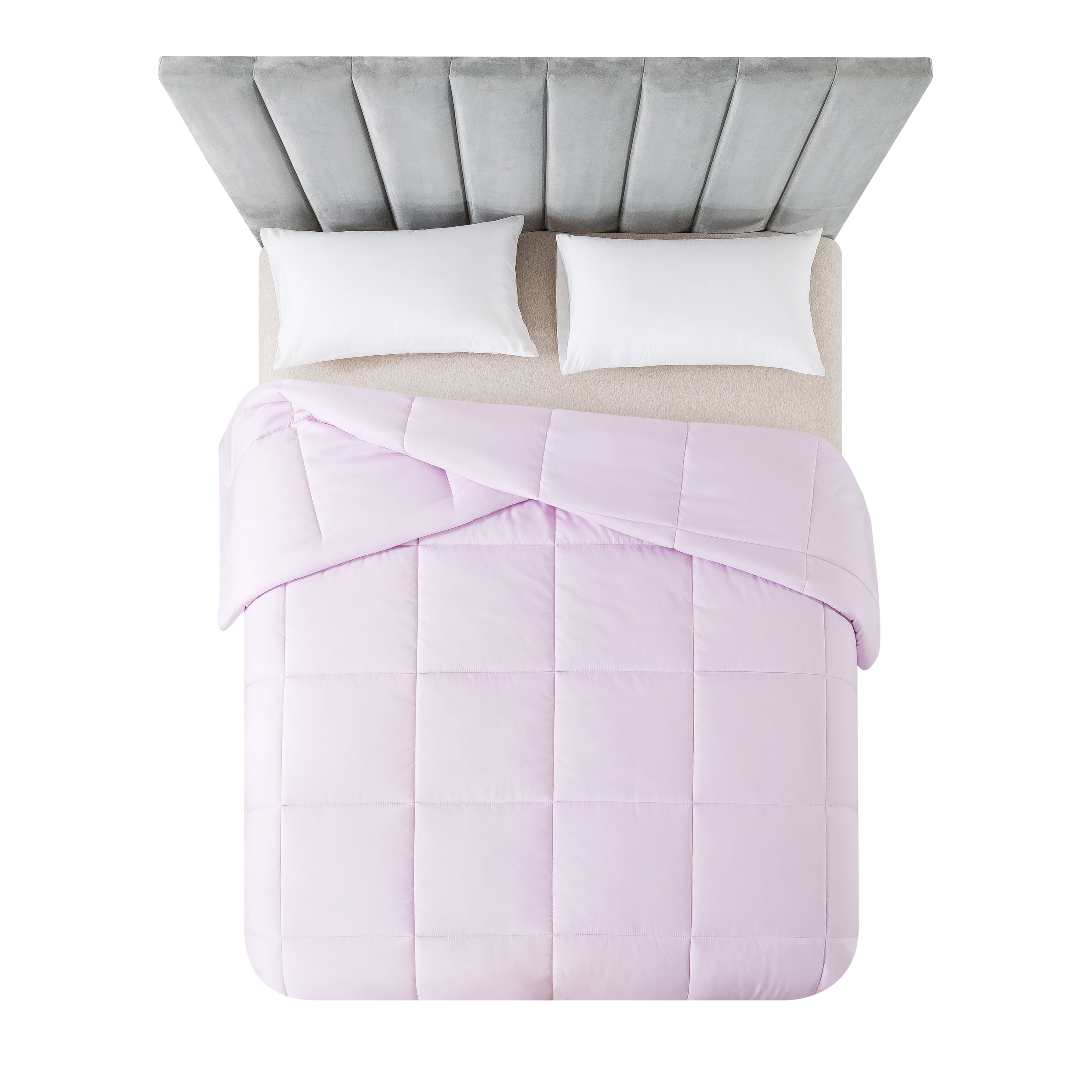 Mainstays Lilac Solid Print Hypoallergenic Down Alternative Comforter, King, Adult, Unisex