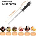 thumbnail image 2 of HWZWT Sharpening Steel, Honing Steel, Honing Rod, Professional Carbon Steel Sharpening Rod, Kitchen Knife Sharpener Repair Knife Edge, Knife Steel with Non-Slip Handle (38CM), 2 of 5