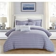 thumbnail image 1 of Chic Home CS7885-US Klara 6 Piece Comforter Set, Lavender - Queen, 1 of 1