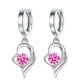thumbnail image 1 of Pendientes de aro con colgante de corazón Qarigey rosa AP010500-03B, 1 of 6