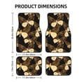thumbnail image 2 of XMXT Waterproof Floor Mats for Cars, Gold Mechanical Butterfly Non-Slip Universal Fit Auto Carpet Car Decor Mat for Women Men, Set of 4, 2 of 6
