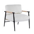 thumbnail image 3 of Jopath 27.56" Accent Chair with Plush Cushions, Minimalist Metal Frame and Wooden Armrest Design for Living Room Bedroom Office Beige, 3 of 9