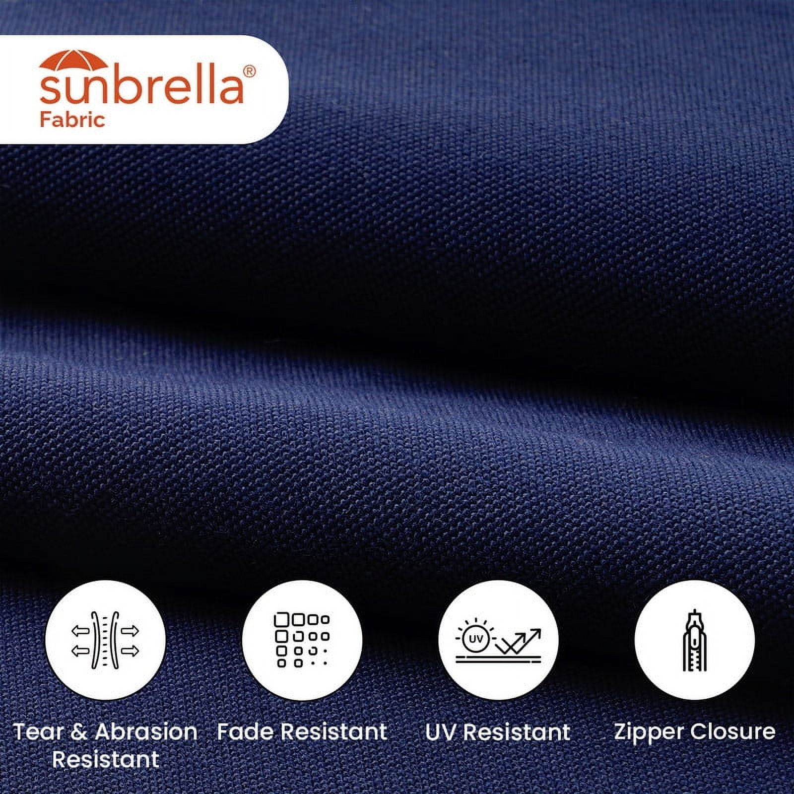 Covers&All Sunbrella Lumbar Pillows Set of 2, UV Fade resistant & Water Repellent Rectangle Lumbar Throw Pillows (Inserts with Covers) for Indoor Outdoor Use