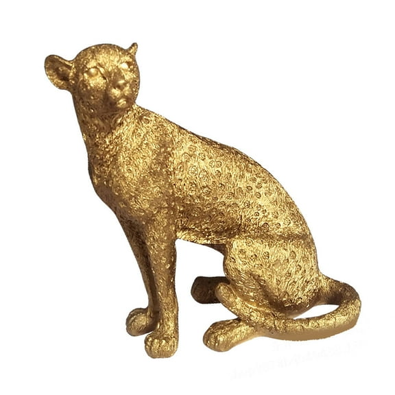 FRCOLOR Gold Animal Decor Leopard Ornaments Figurine Office