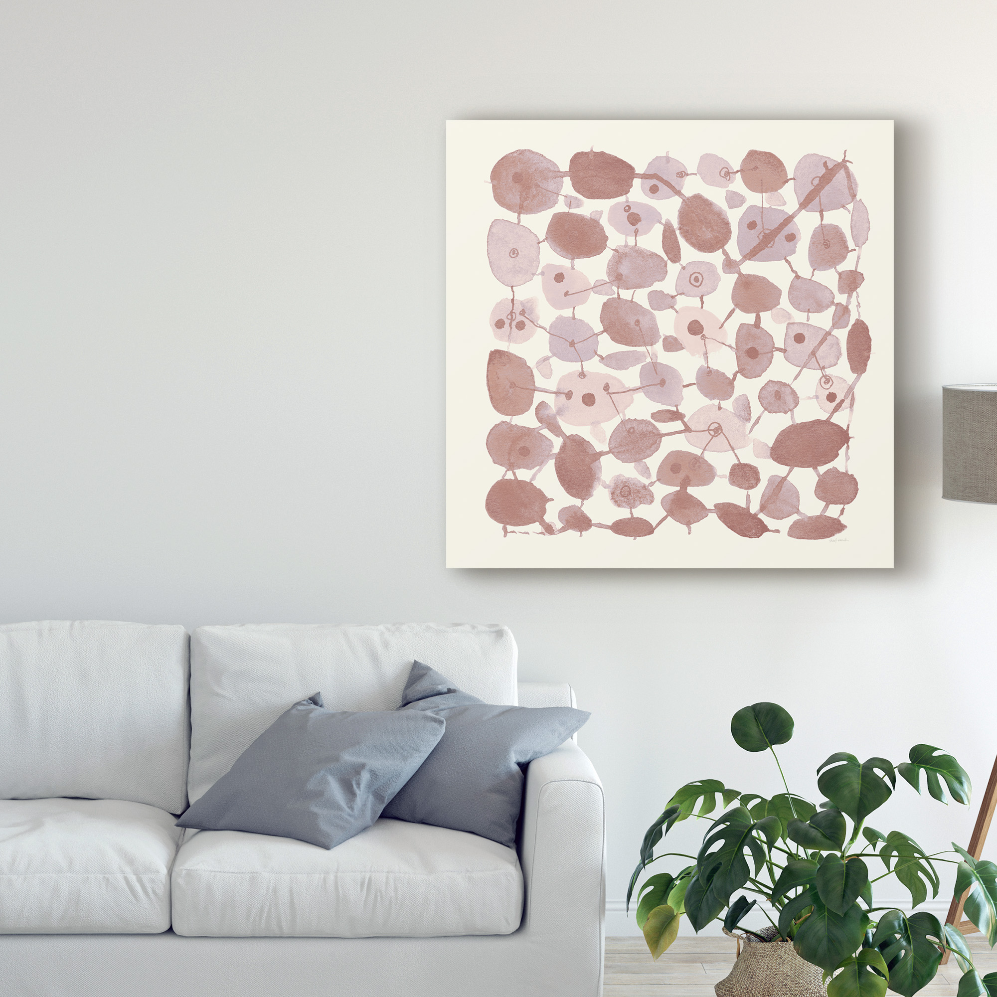 Trademark Fine Art 'Mid Century IV Blush' Canvas Art by Cheryl Warrick