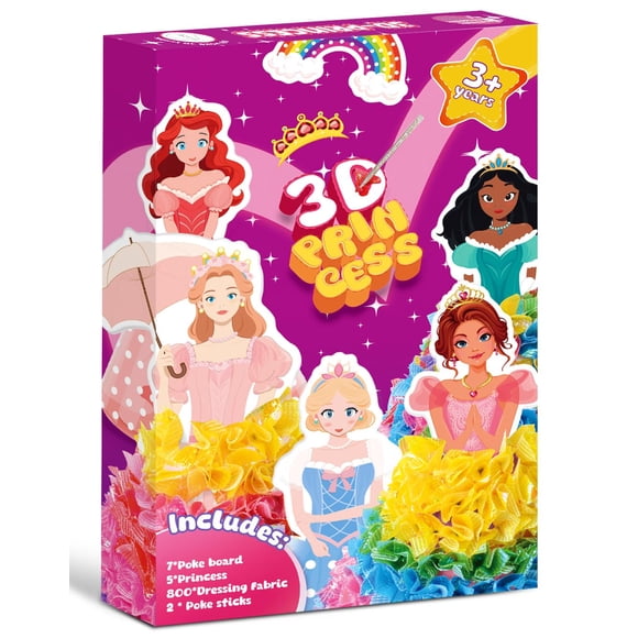 Kit Manualidades RAJRNED Divertido Poke-in Princesas 3D para Niñas 4-12 Años