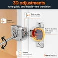 thumbnail image 5 of 2 Pack Soft Close Cabinet Hinges 1-1/4" Overlay for Kitchen Cabinet Doors, Slow Self-Closing Concealed Hidden Hinges for Face Frame –Stainless Steel, 3-Way Adjustable & Quiet Close Damper, 5 of 7
