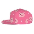 thumbnail image 3 of Fotbe Cartoon Pigs and Hearts Flat Bill Visor Cap Classic Snapback Hat Polyester Foam Trucker Hat Trucker Cap Adjustable Baseball Cap, 3 of 9
