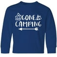 thumbnail image 3 of Inktastic Gone Camping Long Sleeve Youth T-Shirt, 3 of 5