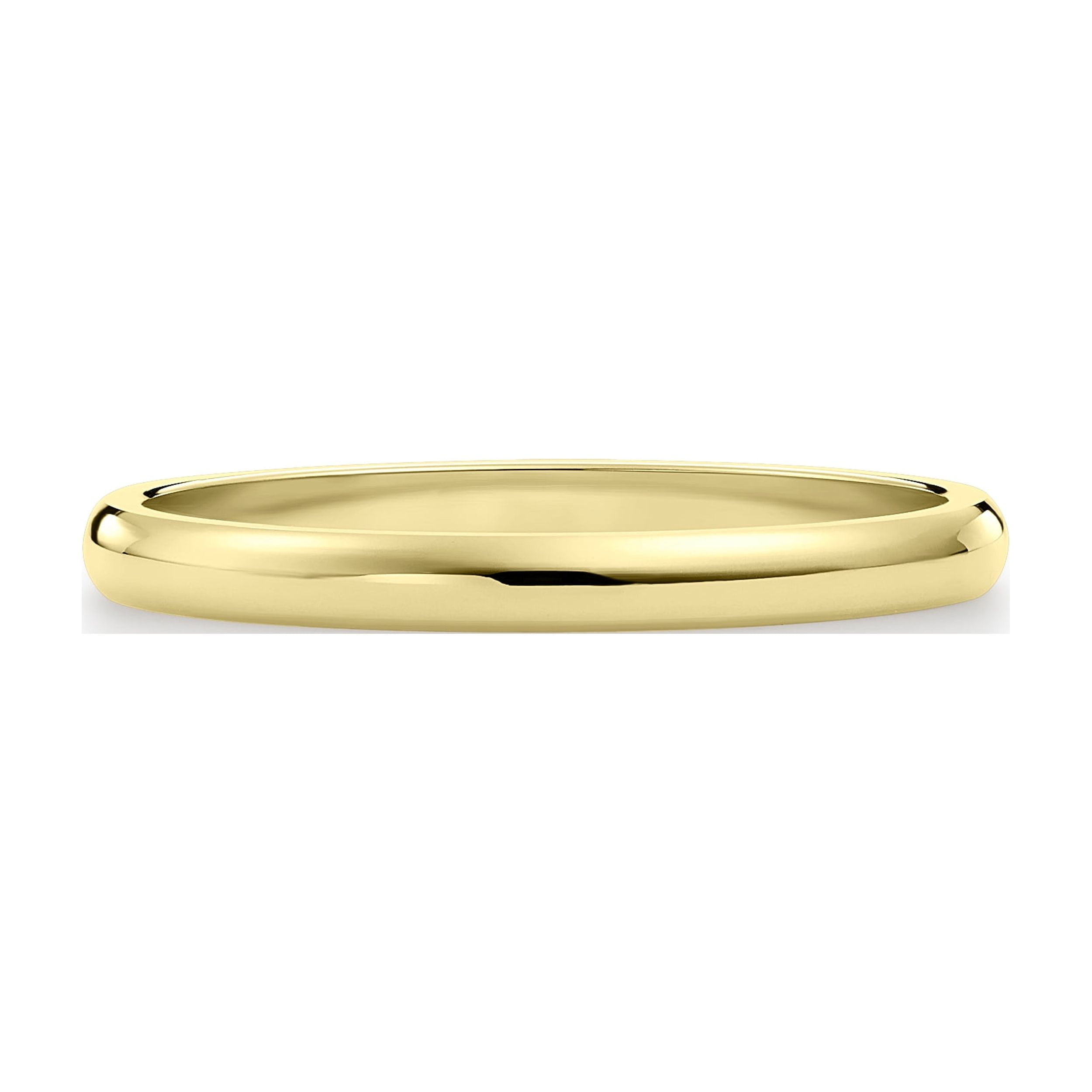 Women's 10K Yellow Gold 2mm Traditional Plain Wedding Band (Available Ring Sizes 4-10) Sz 8.5