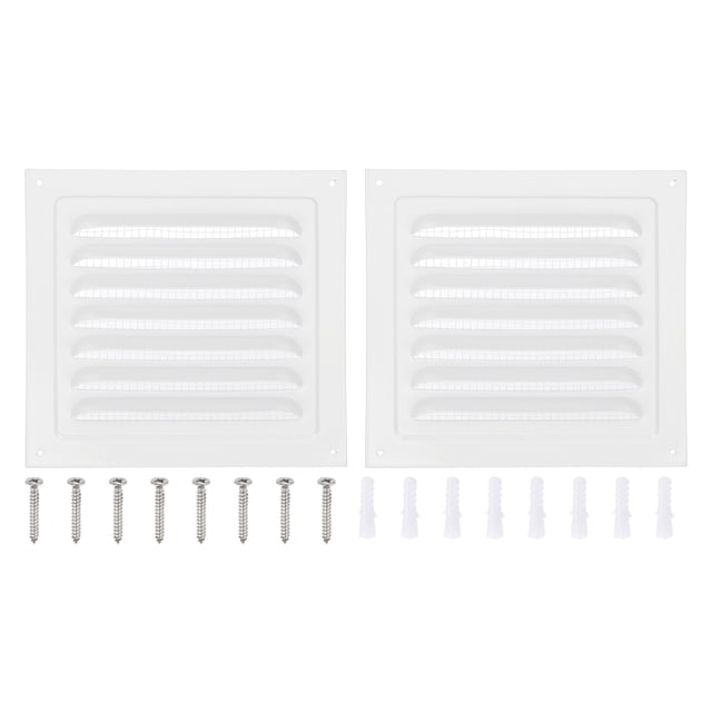 Cubiertas de Ventilación de Suelo Rectangulares de Aleación Uxcell para Ventilaciones con Persiana de Puertas de Garaje 7x7