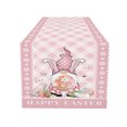 thumbnail image 3 of Happy Easter Bunny Gnome Table Runners Polyester for Easter Table Lace Fabric Tablecloth Covers 178x30cm, 3 of 6