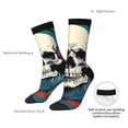 thumbnail image 4 of Daiia Modern Hip-Hop Skull Print Crew Socks – Soft Breathable Long Socks for Men & Women, Moisture-Wicking & Comfortable Daily Wear Socks, One-Size Fits Most (US 5-11), 4 of 6