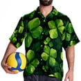 thumbnail image 4 of Saint Patrick's Day Men's Short Sleeve Beach Shirts, Casual Printed Button Down, Summer Unisex Spread Collar Tops, 4 of 6