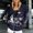 Navy, variant on Women's Casual Hoodies Zip Up Goth Eye Moon Star Graphic Full Zip Long Sleeve Hooded Jacket Streetwear Punk Sweatshirt Top 2XL