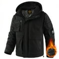 thumbnail image 6 of LEDUNTINO Men's Winter Jacket With Hood Water-Resistant Casual Coat Composite Fleece-Lined Outdoor Apparel For Cold Weather, 6 of 6