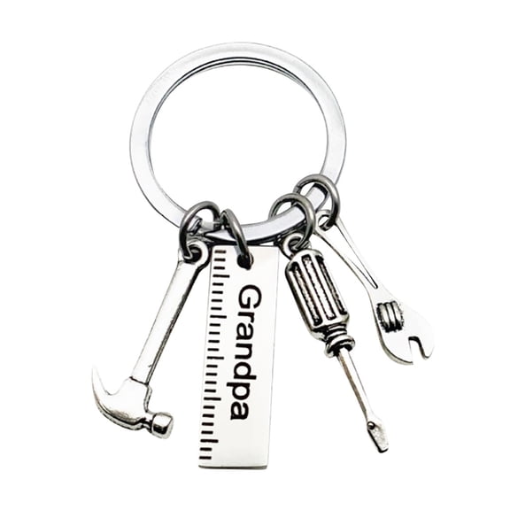 Valentine's Day Gifts for Woman Father'S Day Gift Keychain The Best Commemorative Gift For Father'S Day Silver