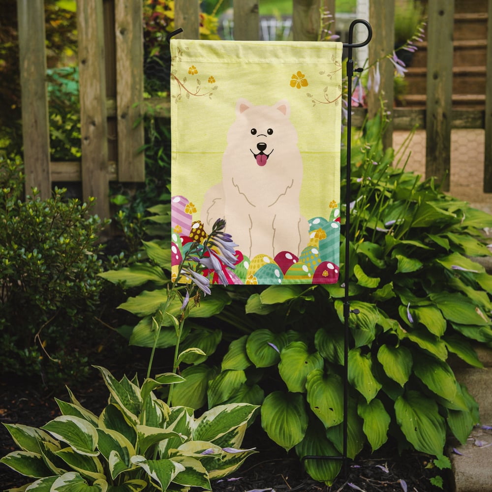 Carolines Treasures BB6030GF Easter Eggs Samoyed Garden Size Flag