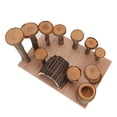thumbnail image 4 of Escalera de juguete para hacer ejercicio para hámster, escaleras para hámster de Applewood, juego de pasos, molienda de dientes, suministros para mascotas, columna de Applewood de gran tamaño, 4 of 5