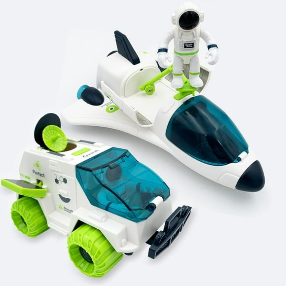 Space Toys for Kids 3 4 5 6 7 8 Year Old Boys Space Shuttle Adventure Astronaut Toys Spaceship Rocket Rover Toy with Light Sound Playset