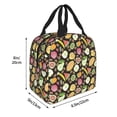 thumbnail image 2 of KLL Fruits Print Insulated Lunch Bag Women, Reusable Cute Tote Lunch Box for Adult & Men, Leakproof Cooler Lunch Bags for Work Office Travel Picnic, 2 of 5