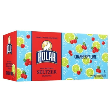 2X - Polar Cranberry Lime Seltzer Water - 8pk/12 fl oz Cans