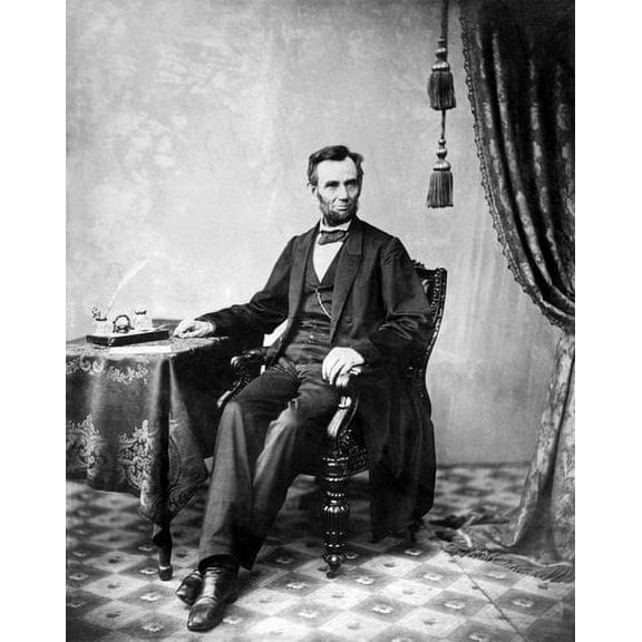 Abraham Lincoln poster Wall Art 12x16 Print on Metal Sign 12in x 16in Square Adults AB Posters