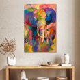 thumbnail image 2 of Elephant Stock Elephant I Wall Art - Vertical Canvas Wall Art - Living Room Wall Decor - Animal Canvas - Blue And Pink Decor By Richard Wallich - 26" x 39", 2 of 4