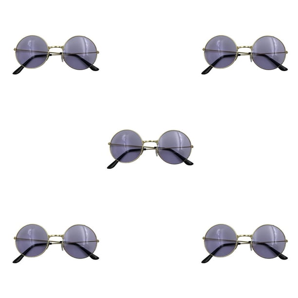 Gafas de sol multifuncional Vogacara Fiesta de baile Dorado Púrpura 5piezas