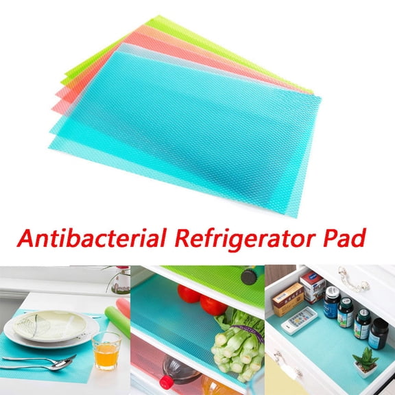 SugarBloom Refrigerator Mat 1-Piece, Multifunctional Non-Slip Fridge Liner, Cut-to-Fit Cabinet Shelf Drawer Pad, Waterproof Easy Clean Kitchen Mat,Blue