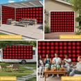 thumbnail image 6 of Black Red Plaid Garage Door Cover Banner 7 x 16 FT, Vintage Rustic Buffalo Checked Gingham Garage Door Curtains Backdrop with Grommets for Indoor Outdoor Wall Party Porch Yard Decorations Background, 6 of 9