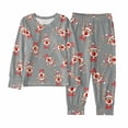 thumbnail image 2 of XEGLSBU Thermal Underwear for Kids 2 Piece Long Johns Girls Base Layer Top and Bottom Set, 2 of 8